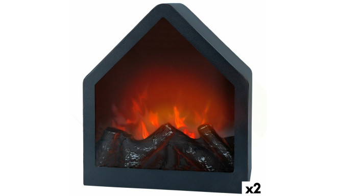 Decorative Electric Chimney Breast Ambients 20 x 23 x 14 cm (2 Units)