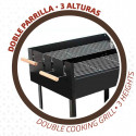 Coal Barbecue with Wheels Aktive Black 100,5 x 88,5 x 40 cm