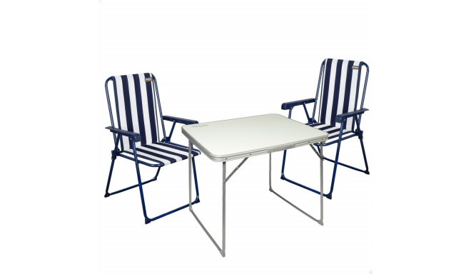 Table set with 2 chairs Aktive Foldable Camping