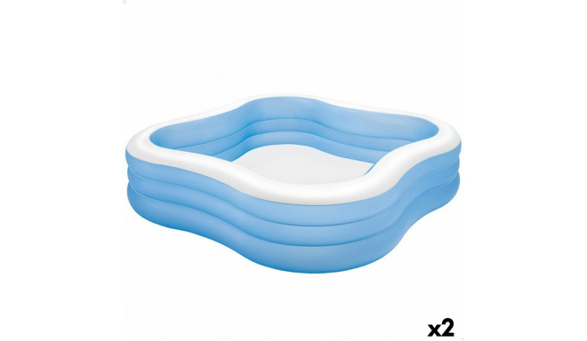 Inflatable pool Intex Blue 1250 L 229 x 56 x 229 cm (2 Units)