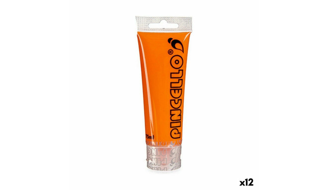 Acrylic paint 75 ml Orange (12 Units)