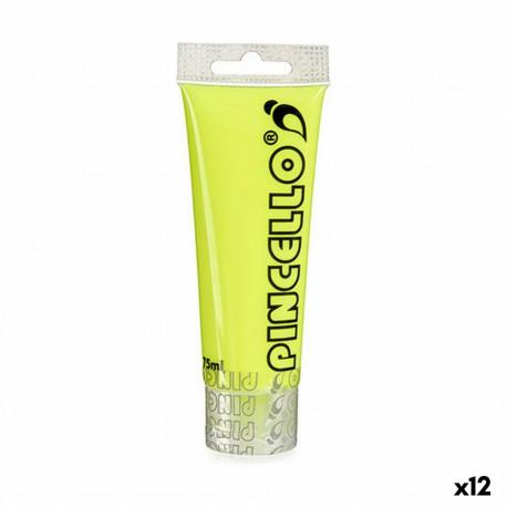 Akrila krāsa Pincello AC75N-1 Dzeltens 75 ml (12 gb.)