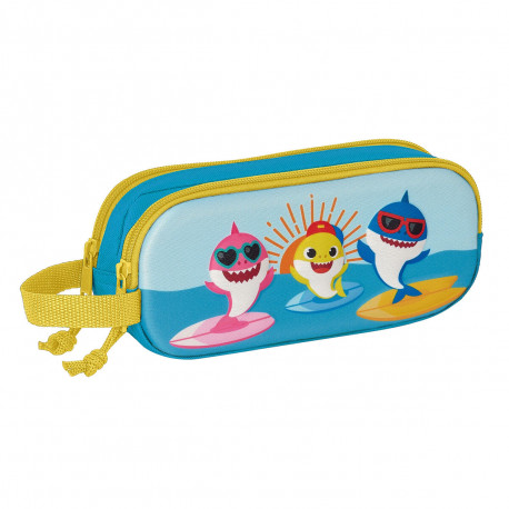 Double Carry-all Baby Shark 3D Blue 21 x 8 x 6 cm