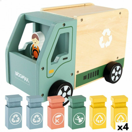 Prügiauto Woomax Mänguasi 8 Tükid, osad 24 x 15 x 13,5 cm (4 Ühikut)