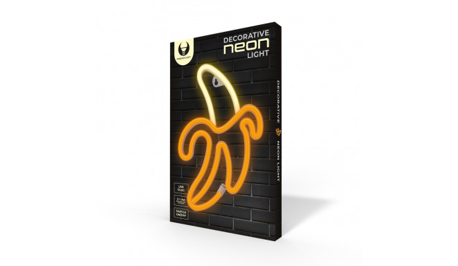Neon LED Light BANANA white yellow Bat + USB FLNE10 Forever Light