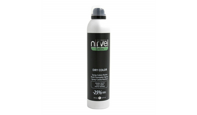 Спрей для закрашивания седых волос Green Dry Color Nirvel Green Dry Чёрный (300 ml)