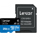 LEXAR 633X MICROSDHC/SDXC W/ADAP (V30) R100/W45 256GB