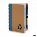 Spiral Notebook with Pen Recycled cardboard 1 x 16 x 12 cm (12 Units)