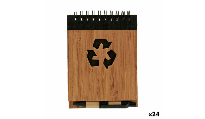 Spirālklade ar Pildspalvu Pincello AR1810139 1 x 10 x 13 cm Bambuss (24 gb.)