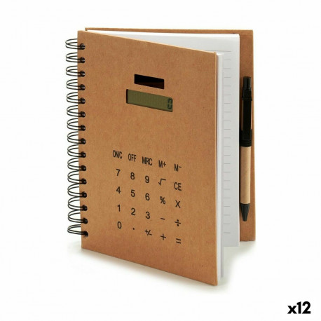 Spirālklade ar Pildspalvu Pincello AR1810114 2,5 x 21 x 18 cm Kalkulators (12 gb.)
