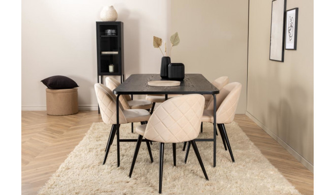 Söögitoa komplekt Uno&Velvet 6 tooli