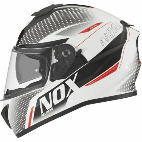 Full Face Helmet Nox N Meta Rojo Blanco M Helmets Photopoint