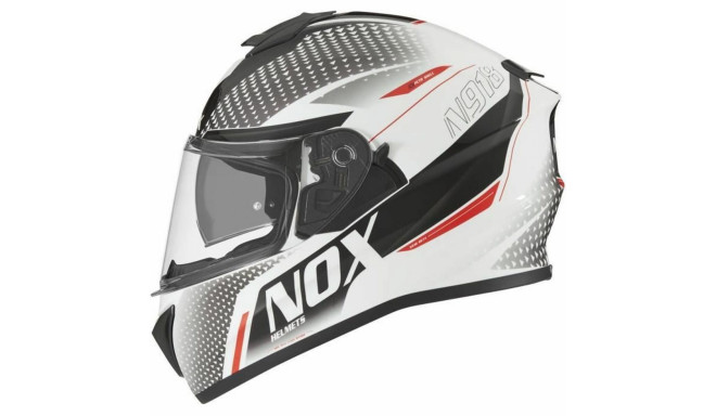 Full Face Helmet Nox N Meta Rojo Blanco M Helmets Photopoint