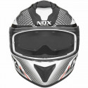 Integraalkaitsekiiver Nox N918 Meta Rojo/Blanco (S)