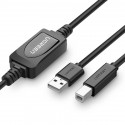 Cable USB AM - BM 15m with repeater US122 UGREEN