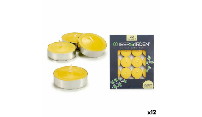 Candle Set Ibergarden HL-1020BXIT Yellow Wax Citronela (12 Units) (24 Units)
