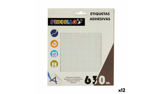 Adhesive labels White Ø 13 mm (12 Units)