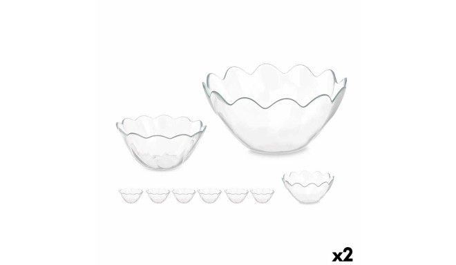 Set of bowls Pasabahce 1003561-98886 Hasir Transparent Glass 31 x 25,5 x 24,5 cm (2 Units)