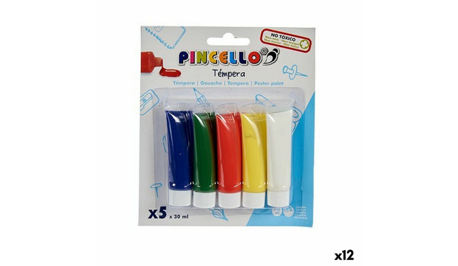 Tempera Pincello Multicolour 30 ml (12 Units)