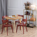 Dining table ROXBY, D105xH76cm, oak