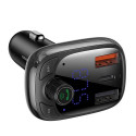 BASEUS Transmiter FM Bluetooth MP3with car charger 2 x USB + Type C 5A S-13 black CCMT000101