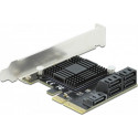 DeLOCK PCIe 5P SATA x4 LP 90498