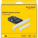 DeLOCK PCIe 5P SATA x4 LP 90498