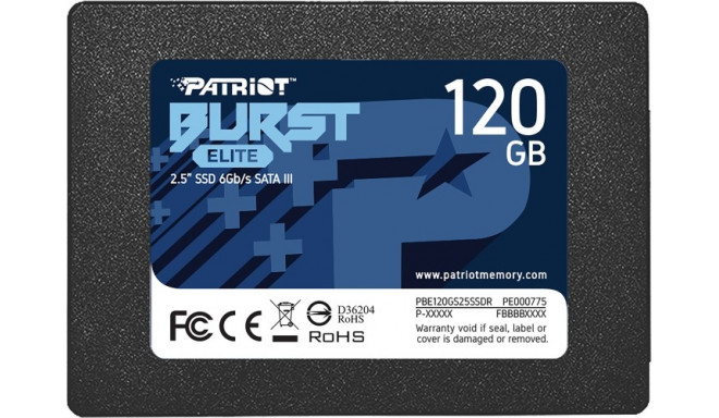 Patriot Burst Elite 120 GB, SSD (black, SATA 6 Gb / s, 2.5 ")