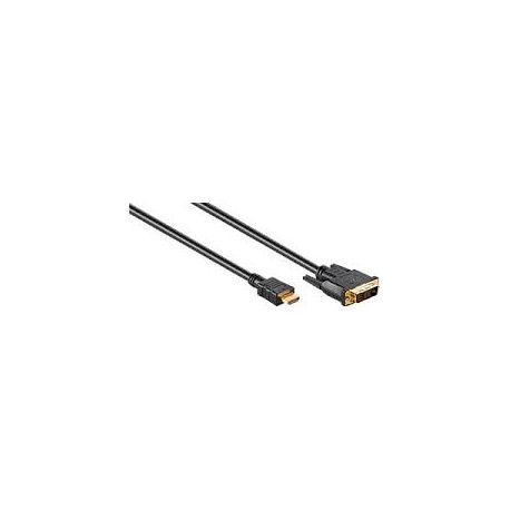 Adapterkabel DVI-D (Stecker) > HDMI (Stecker) (schwarz, 2 Meter)
