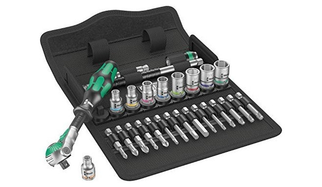 Wera 8100 SA 9 Zyklop Speed ??ratchet set - 1/4  drive, imperial