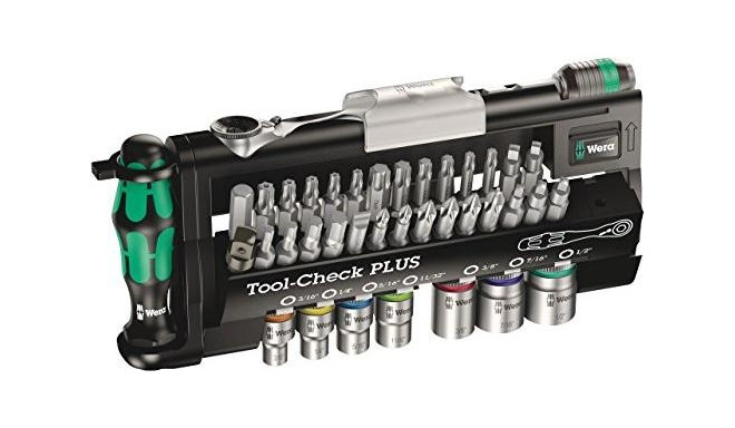 Wera Tool-Check PLUS Imperial - Bits assortment with ratchet + nuts