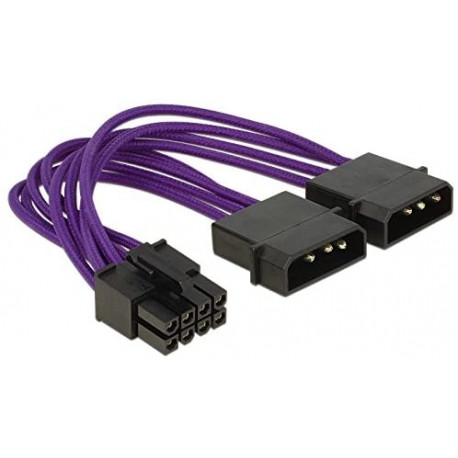 DeLOCK Power 8P EPS-2x4P vt 0.15cm - sleeved