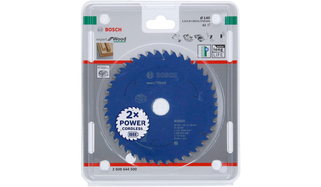 Bosch circular saw blade Expert for Wood, 140mm 2608644500