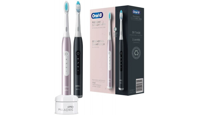 Braun Oral-B toothbrush Pulsonic Slim 4900 rose - Luxe 4900 black / rose gold with 2nd handpiece