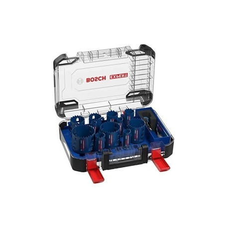 Bosch hole saw Tough material set 14 pieces - 2608900448 EXPERT RANGE