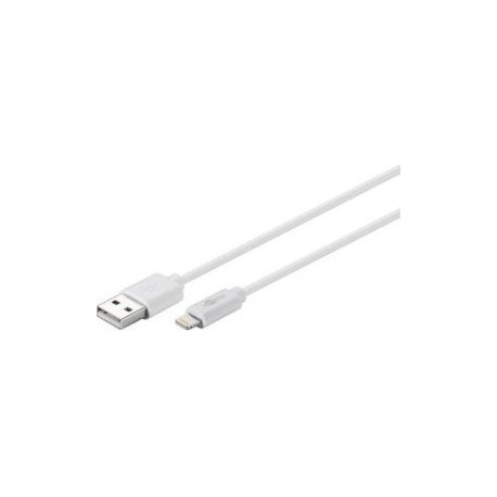 USB 2.0 adapterkaabel USB-A pistik > Lightning pistik 1m, valge