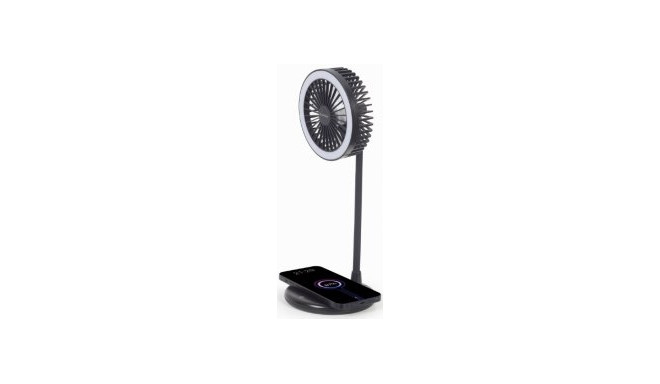 Gembird Desktop Wireless Charger with Fan with Lamp