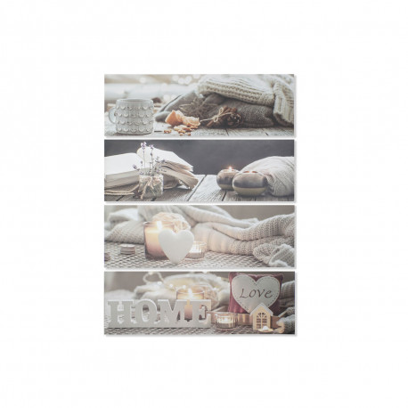 Glezna DKD Home Decor Spa Skandināvu 135 x 2,5 x 45 cm (4 gb.)