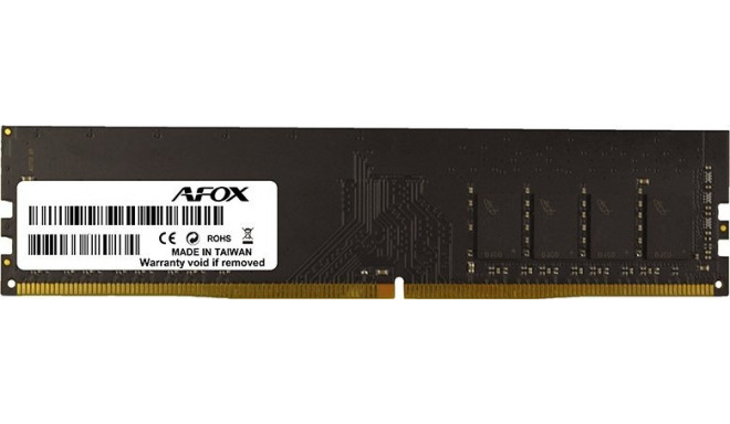 AFOX DDR3 memory, 8 GB, 1600MHz, CL11 (AFLD38BK1P)