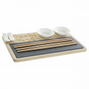 Sushi Set DKD Home Decor PC-186227 White Black Natural Bamboo Board Modern Oriental 28,5 x 18,5 x 2,