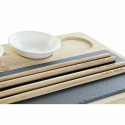 Sushi Set DKD Home Decor PC-186227 White Black Natural Bamboo Board Modern Oriental 28,5 x 18,5 x 2,