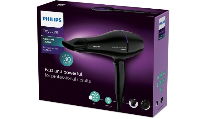 Philips DryCare BHD274/00 hair dryer 2200 W Black