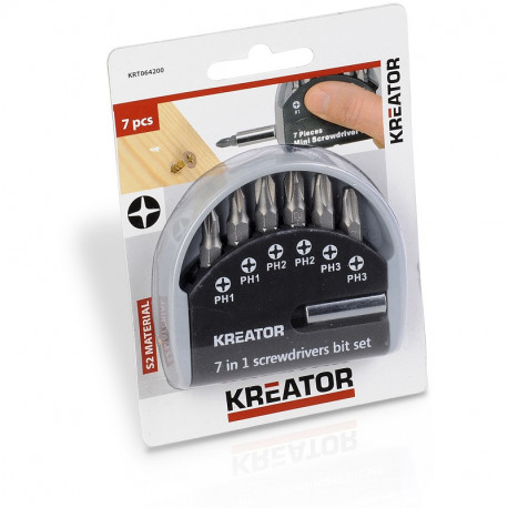 Otsikute komplekt PH1, PH2, PH3 (7 tk.) KRT064200 KREATOR