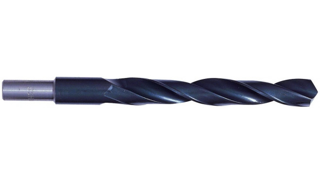 Metal drill Ø19.00 mm, HSS, rolled, tail Ø12 mm. Apex angle 118°. Steamed