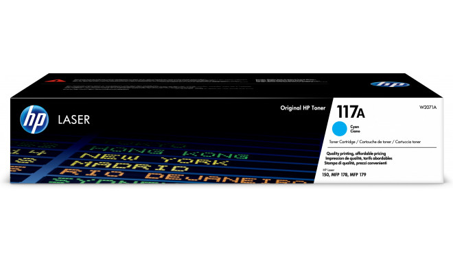 HP toner W2071A 117A 700pgs Color Laser 150a/nw/MFP 178nw/nwg/MFP 179fnw/fwg, cyan