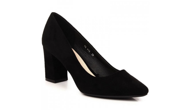 Sergio Leone W SK403A black suede pumps on a block heel (39)