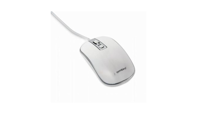 Gembird MOUSE USB OPTICAL WHITE/SILVER/MUS-4B-06-WS