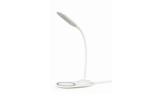 Gembird MOBILE CHARGER WRL DESK LAMP/WHT TA-WPC10-LED-01-W