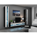 Cama Shelf unit VIGO NEW 180/40/30 black/white gloss