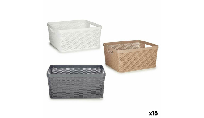 Универсальная корзина Kipit 4730 Белый Бежевый Серый Пластик 10 L 36 x 15 x 29 cm (18 штук)